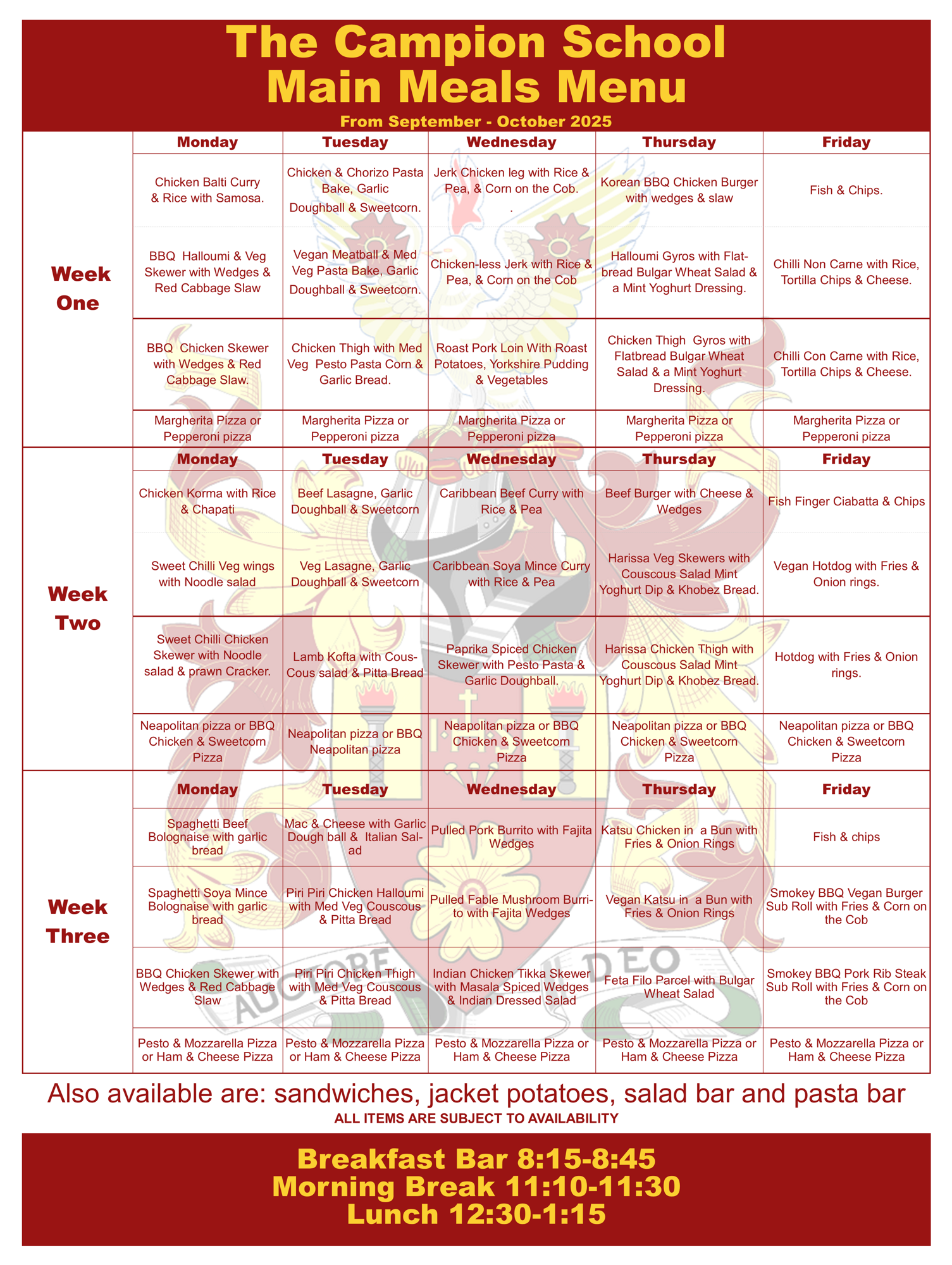 Menu 25