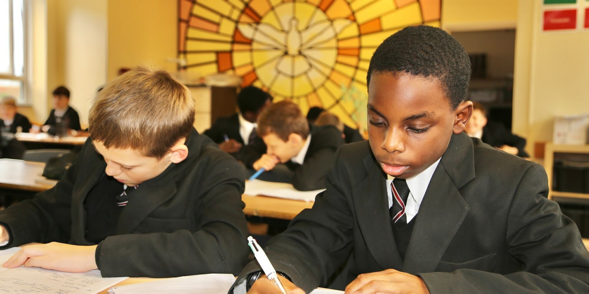 Students working in a lesson